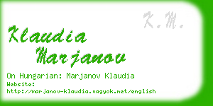 klaudia marjanov business card